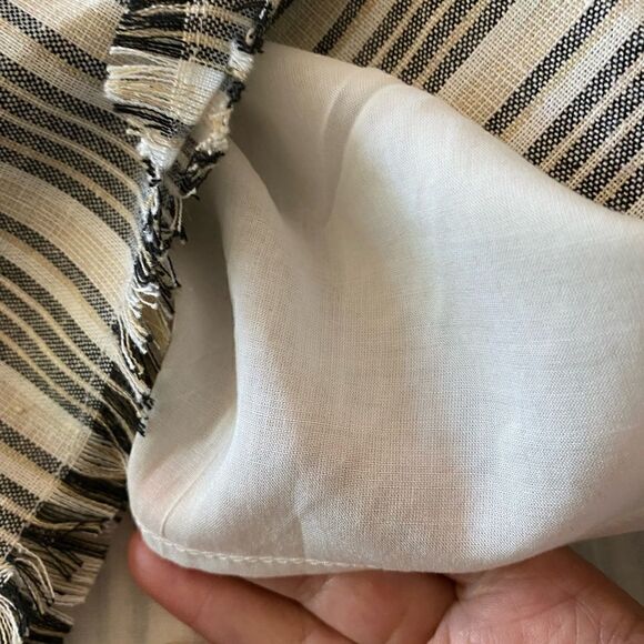 Fashion on Earth faux wrap striped mini skirt L - Picture 7 of 10